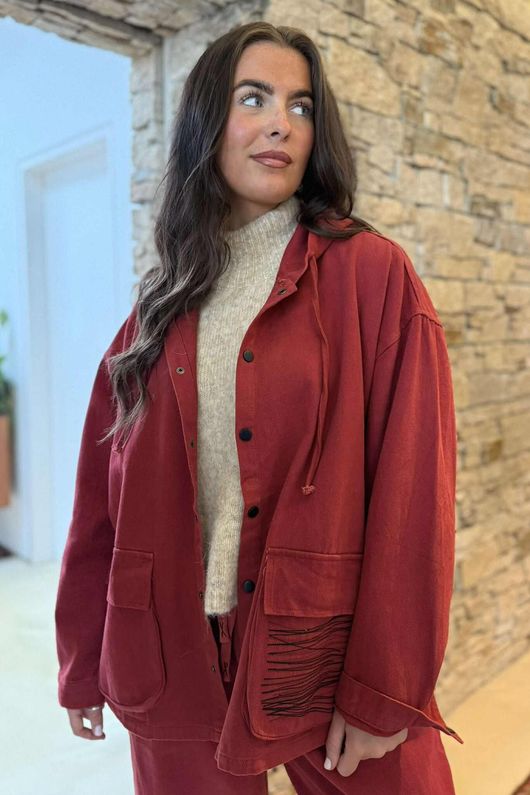 Mercer Soft Twill Jacket Sangria /5/5 =